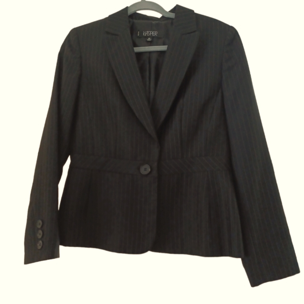 KASPER BLAZER LONG SLEEVE WOMEN  COLOR BROWN SIZE 8 P